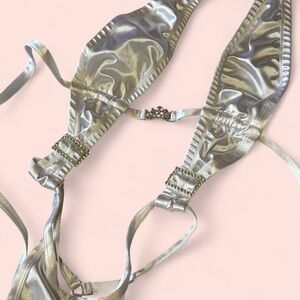 White Satin Monokini Set